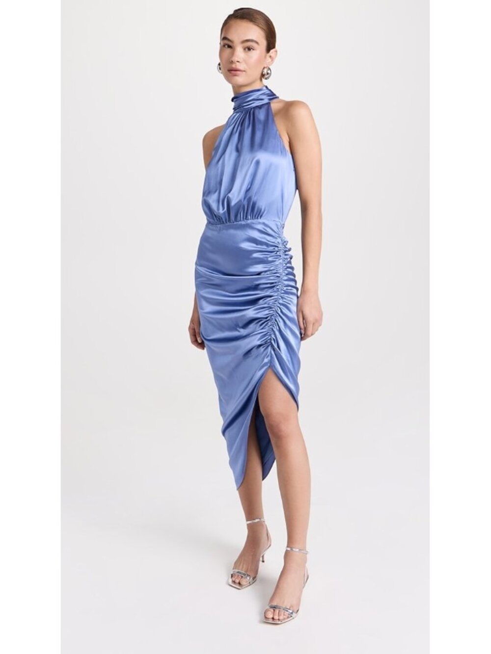 Veronica Beard Gabriella Silk Ruched Midi Dress NWT Size 4 - Picture 2 of 9